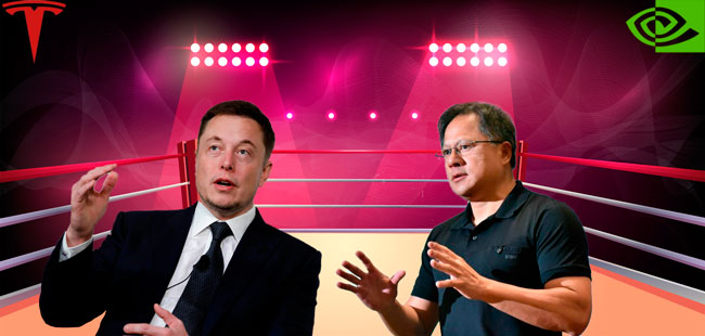 Tesla y Nvidia Conduccion autonoma Elon Musk y Jen Hsun Huang in4 noticias